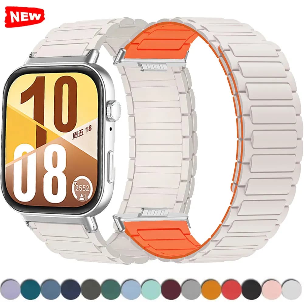 Magnetic Bracelet For Huawei Fit4pro Smartwatch Accessories Band For Huawei Watch Fit3 Fit4 Strap Replaceable Silicone Correa