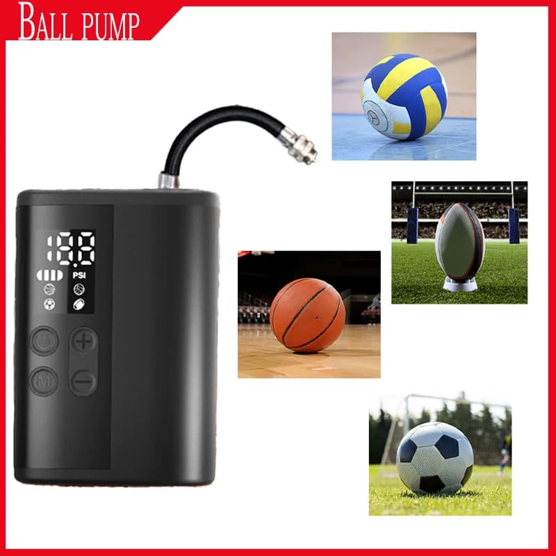 Mini Electric Inflator Pump Portable Ball Pump for Basketball, Football, Volleyball with Lighting and Charging Function