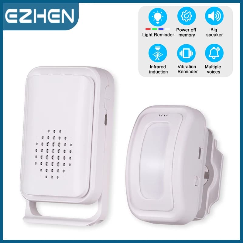 Campanello a induzione divisa Campanello per porta wireless intelligente di benvenuto Sensore PIR 36 Sensore di allarme con richiesta di distinzione suoneria