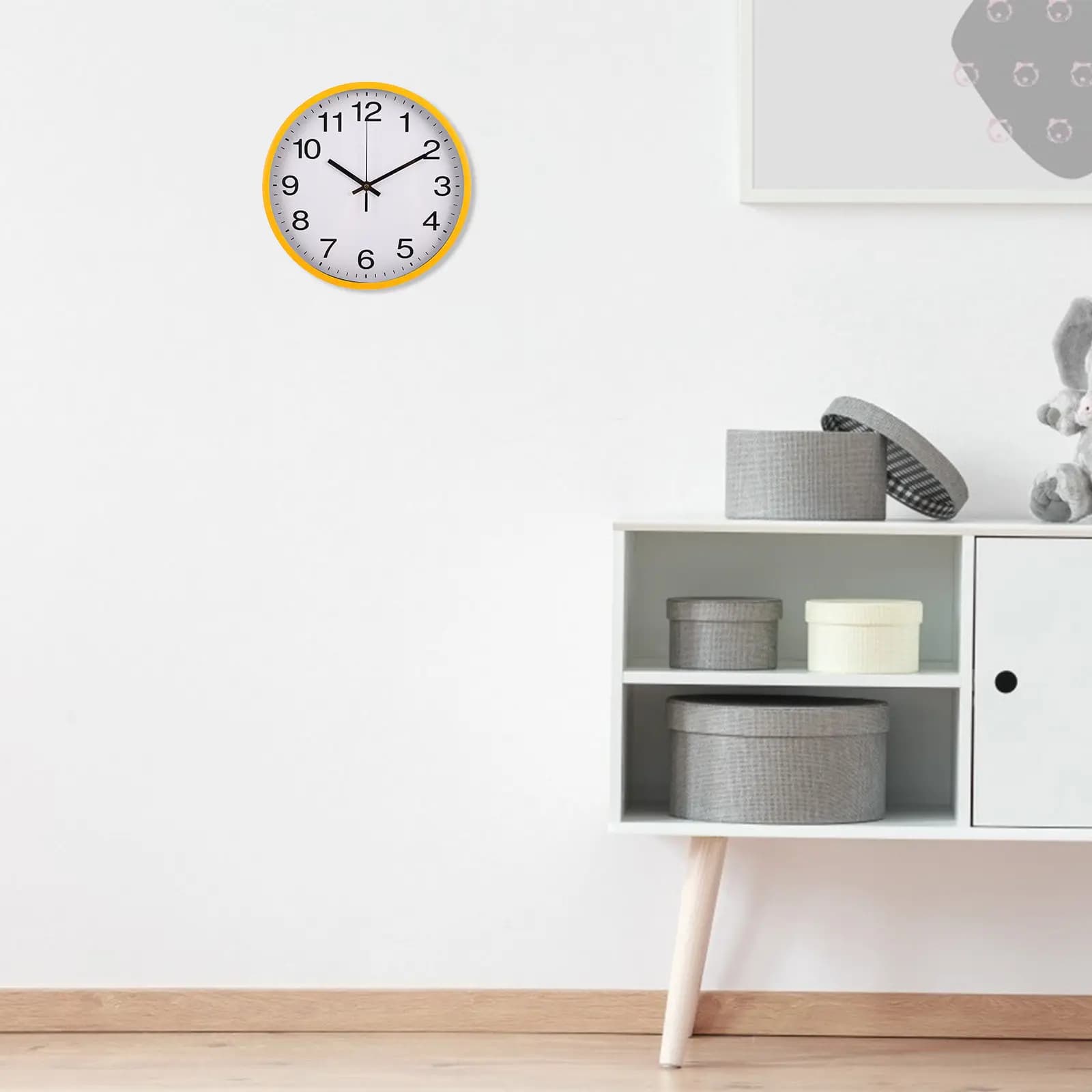 Orologio da Parete Silenzioso da 12 Pollici, Design Moderno e Minimalista, Rotondo, Senza Ticchettio, per Camera da Letto, Soggiorno, Ufficio, Cucina