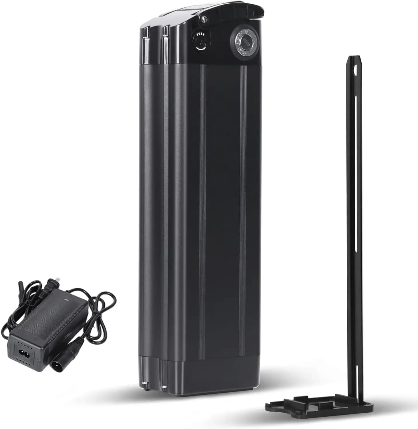 Batteria al Litio per E-Bike 48V, Batteria agli Ioni di Litio Silver Fish, Blocco di Sicurezza, Indicatore LED con BMS 30A per (250W/350W/500/750/