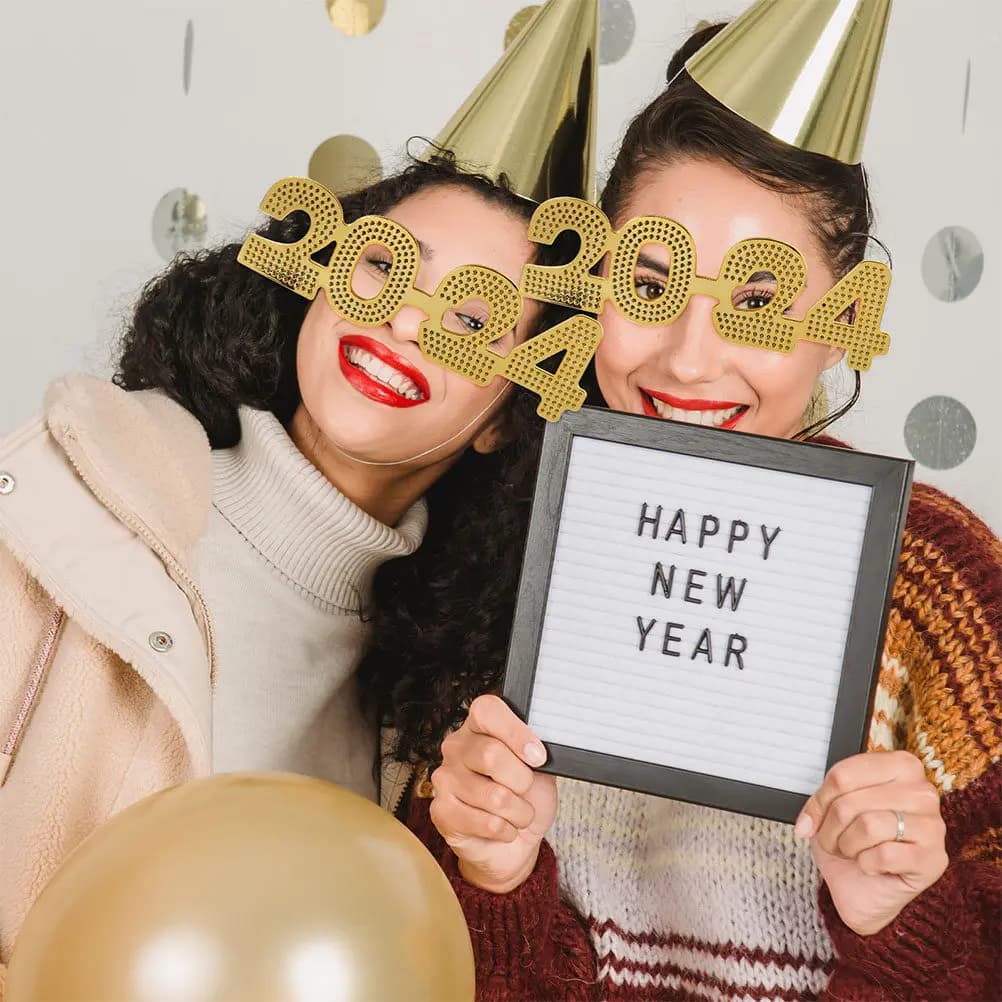 3Pairs Funny Number Eyeglasses 2023 Party Supplies New Years Eve Graduation Photo Booth Props Sunglasses New Years Glasses