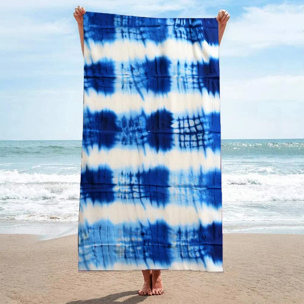 Tie Dye Geometric Swirl Beach Towel,Large,Sports Gym Towel,Swim Club,Surf,Travel Holiday, Birthday Gift,Drop Shipping, Wholesale