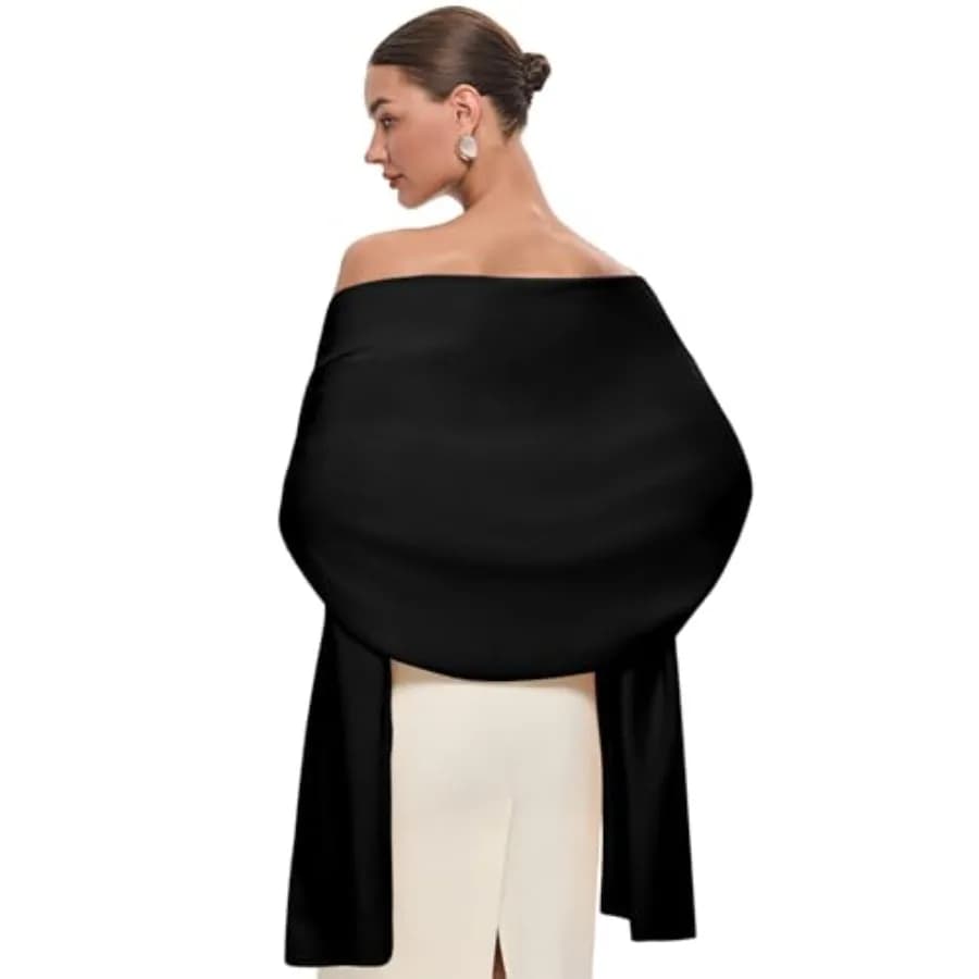 Sciarpa Pashmina PULI da Donna, Coprispalle Lungo e Caldo per Abiti da Sera, Matrimoni e Inverno