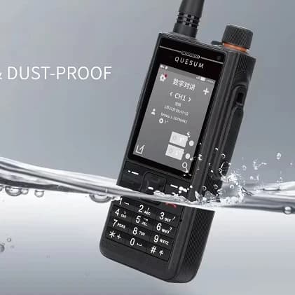 QUANSHENG MAX11 Walkie Talkie Impermeabile con GPS, Sistema Android, Tecnologia 4G, Supporto per Scheda SIM, Compatibile con PoC+DMR+Analogico