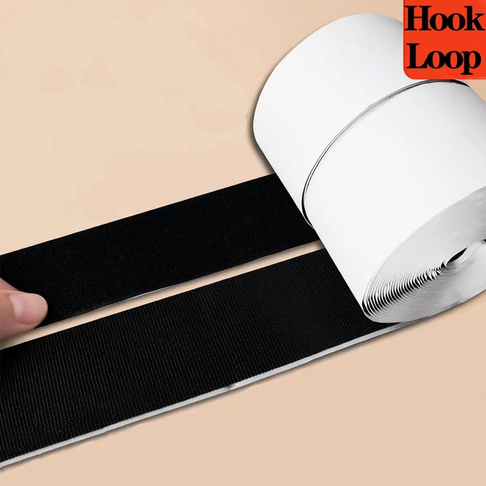 10M/Pairs Self Adhesive Hook and Loop Tape Fastener Strips Interlocking Nylon Fabric Hook Loop Sticky Tape for DIY Craft 20-50mm
