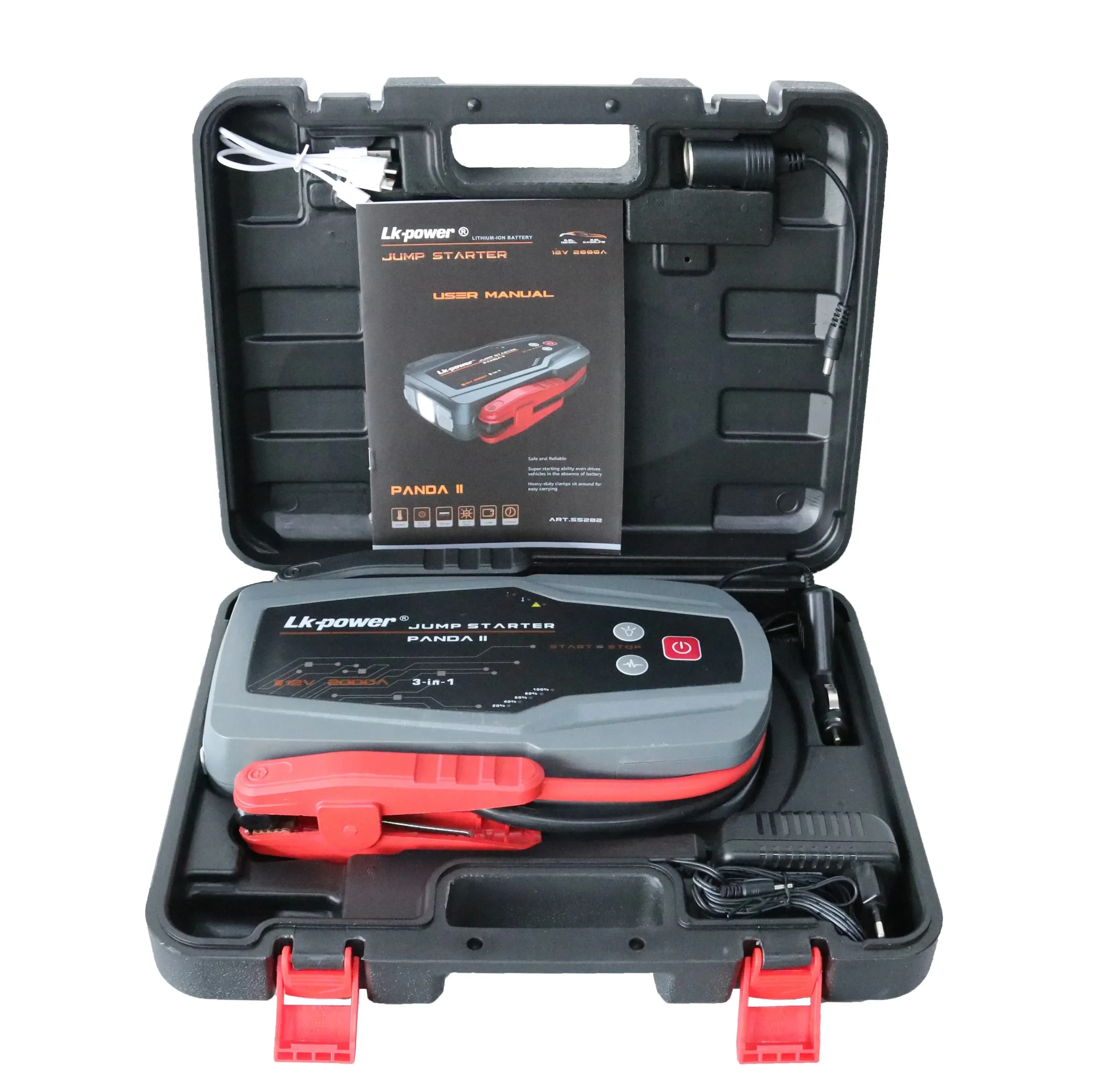 2026/12v Car Jump Starter 30000mah Power Bank Vehicle Starting Device Emergency Tool 2000a Jump Start oline En