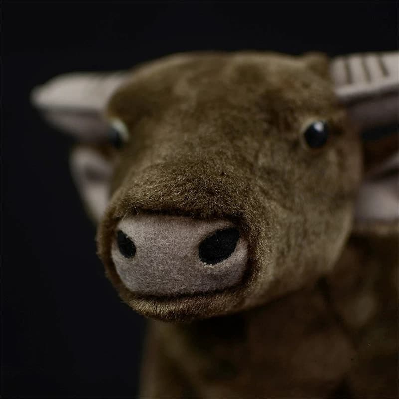 Peluche di bufalo ad alta fedeltà Bison Plushie Water OX Peluche realistici animali di Peluche simulazione Peluche per bambini