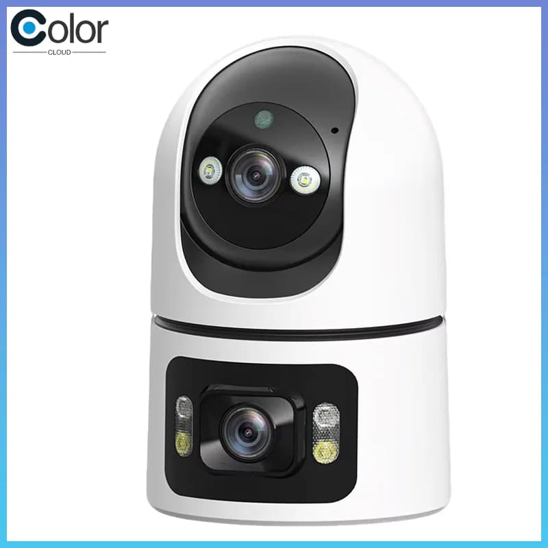 3MP Dual Lens Indoor Wifi Smart Camera 2.4G Infrared Night Vision Auto Motion Tracking Two Way Audio Security Cam For Home Baby