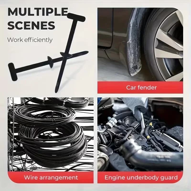 Fibbie universali per fascette per cavi in nylon, fascette per cavi con fibbia, strumenti multiuso per fascette per cavi in plastica per riparazioni quotidiane di auto