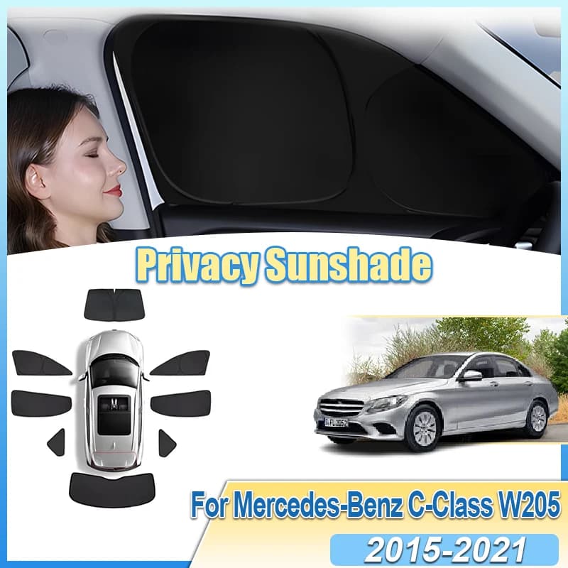 Per Mercedes-Benz Classe C W205 MK4 Berlina 2015-2021 Auto Parasole Parabrezza Privacy Finestra Ombra Visiere Pieghevoli Accessori Auto