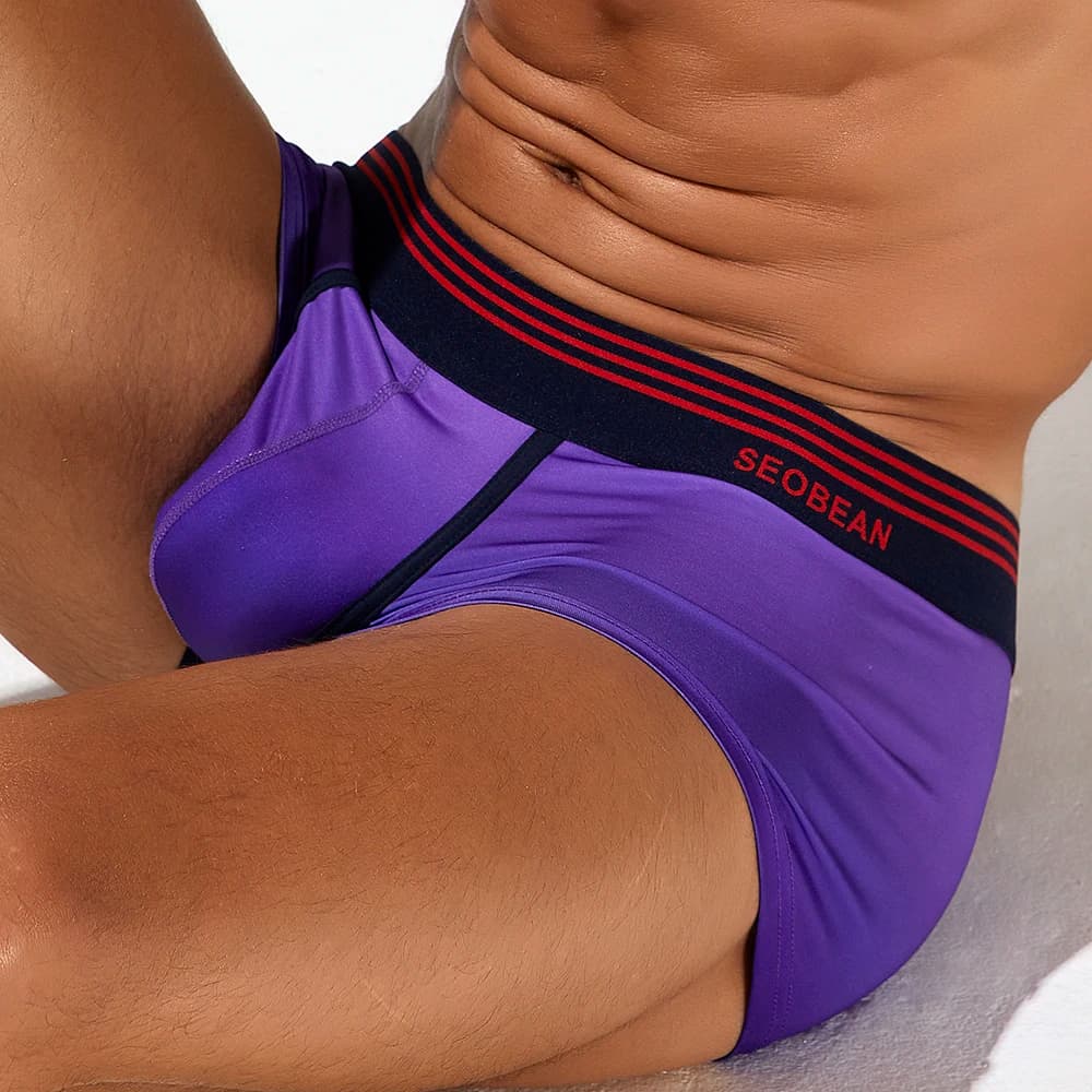 SEOBEAN Boxer da Uomo Nuovi Arrivi, Slip Maschili con Design Sfumato, Boxer Sexy a Vita Bassa