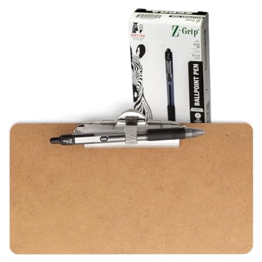 Porta Ricevute in Metallo a Basso Profilo 5" x 9" con Porta Penna Formato Memo per Ristoranti, Hotel, Food Truck, Bar, Scuole e Altro