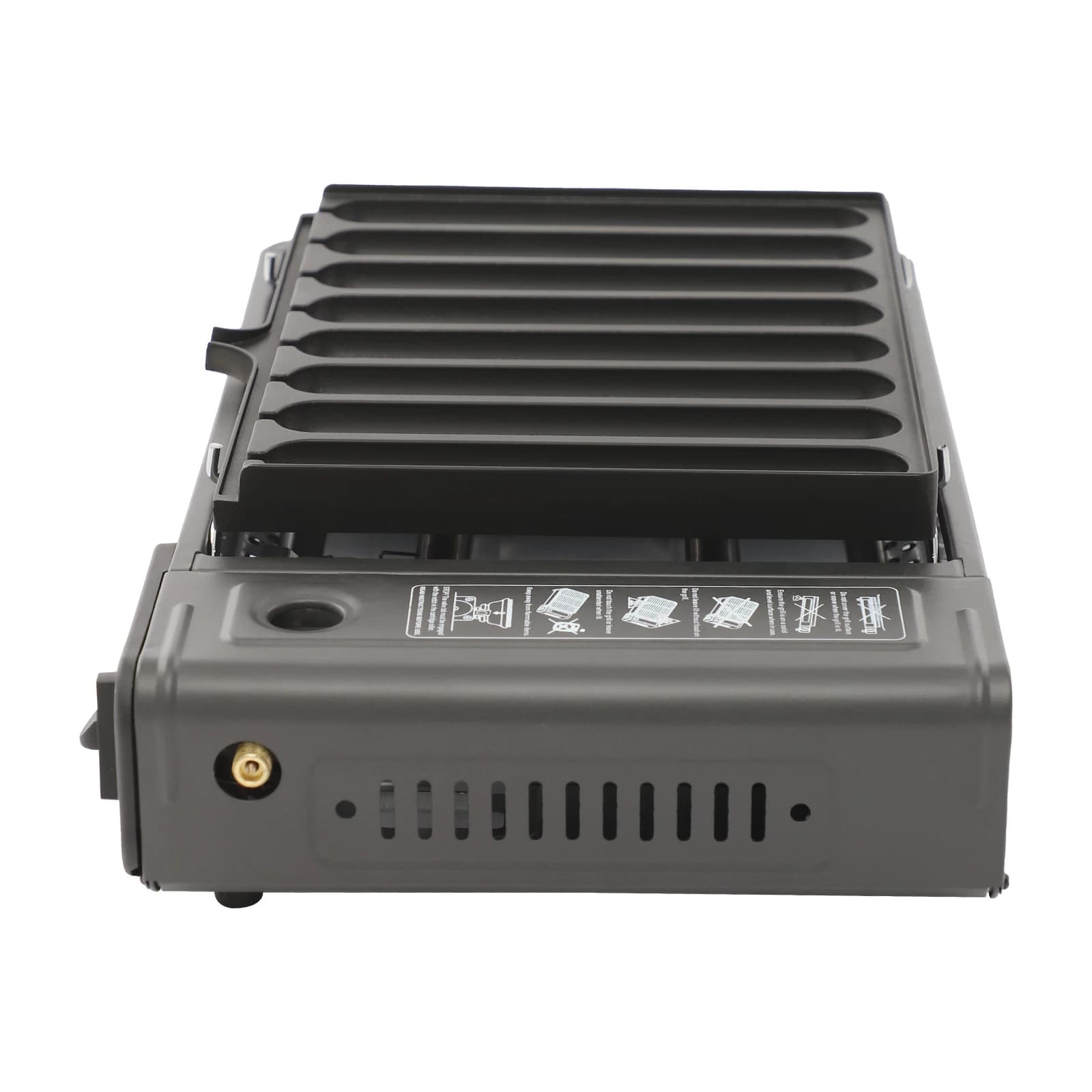 Stufa grill a gas 2.2kw Stufa grill butano 42 * 26 * 11cm Stufa butano da campeggio portatile con piastra grill per salsicce per picnic all'aperto BB