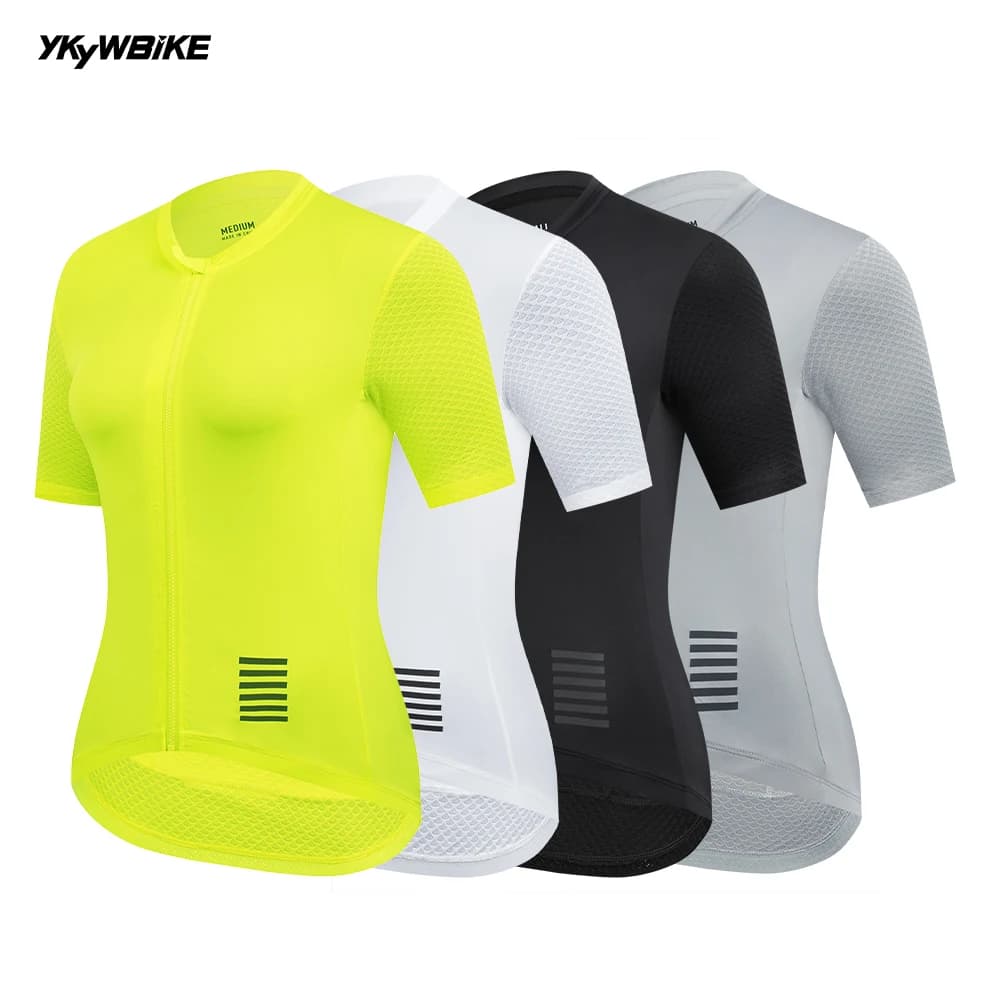 YKYW Race Road Bike Top Woman Pro Short Sleeve Cycling Jersey Summer Breathable Shirts MTB Maillot Women Clothing Bicycle