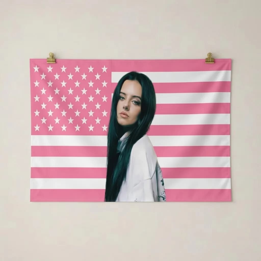 Pink Jessie Murph Flag Tapestry, Funny Poster Wall Hanging for College Dorm, Outdoor Party & Home Decor (90×150cm)