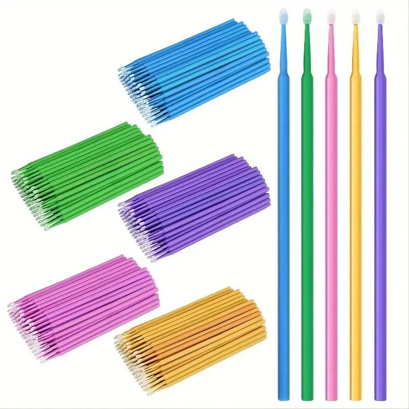 Cleaning Micro Cotton Brush Extension 100 Pz Eyelash Tampone Individual Microbrush Beauty Makeup Cleaning Tools