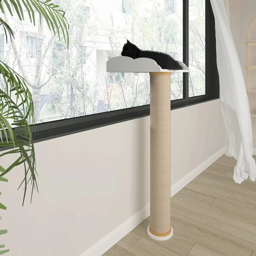 Mobili per gatti mini tavolo per birdwatching colonna antigraffio per gatti in sisal ventanetto a bovindo la ventosa non occupa dell'area del gatto scratc