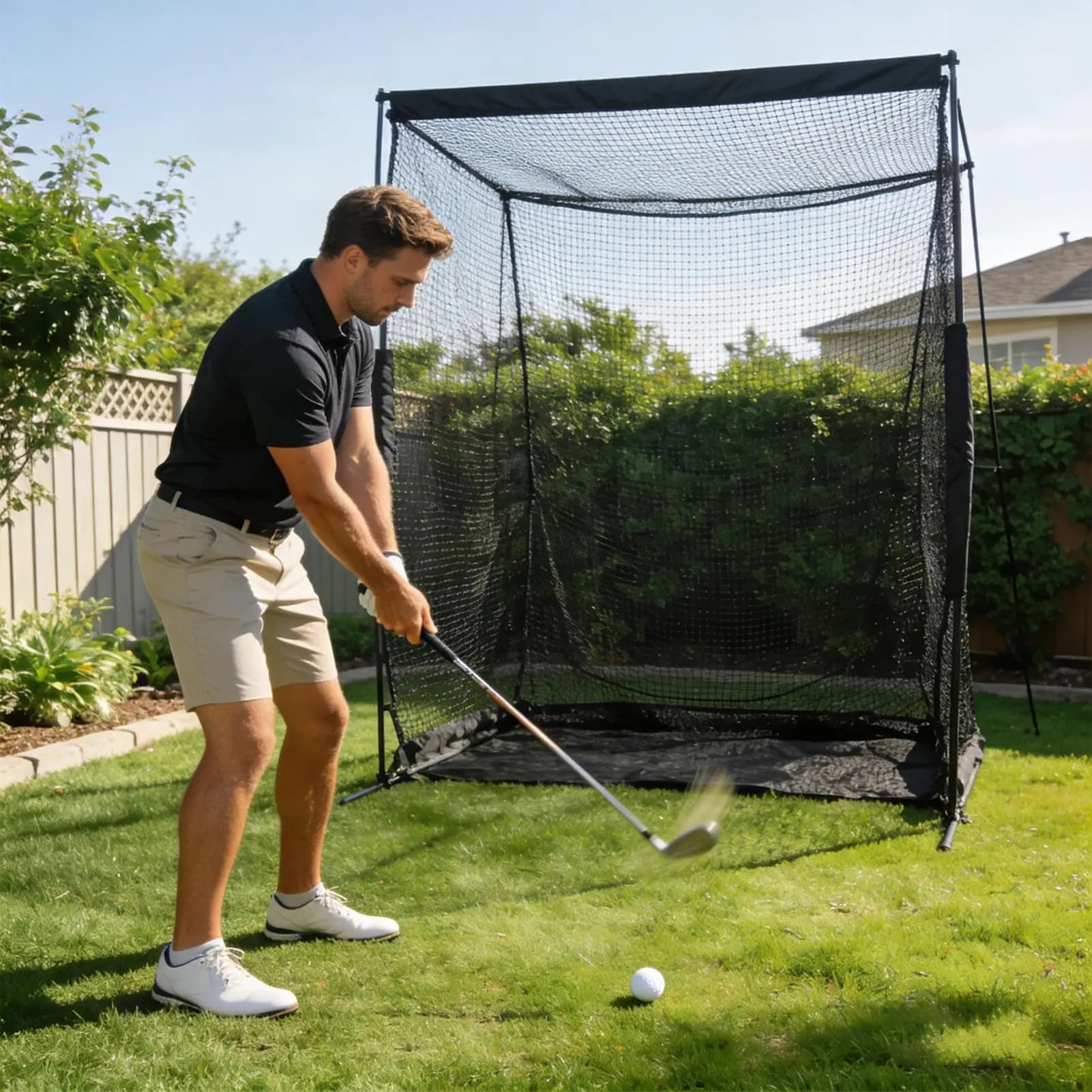Rete da golf multiuso per allenamento, barriera per chipping, rete da calcio per interni ed esterni, giardino, cortile, prato