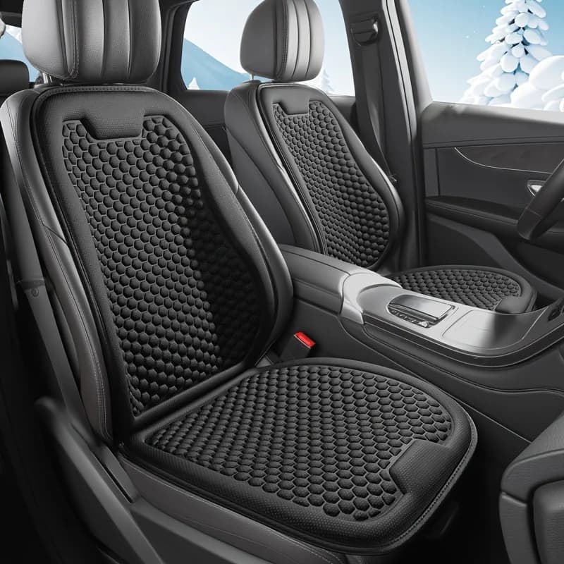 1PC Universal Car Seat Cushion Four Seasons Breathable Knitted Seat Pad For Sedan SUV Home Office Chair Black Gray Blue Wine Red