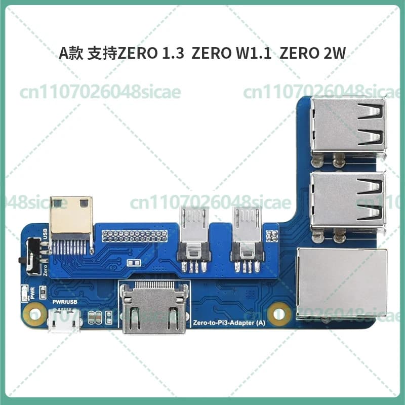 Scheda di Espansione con Interfaccia Ethernet USB 2W per Raspberry Pi Zero W