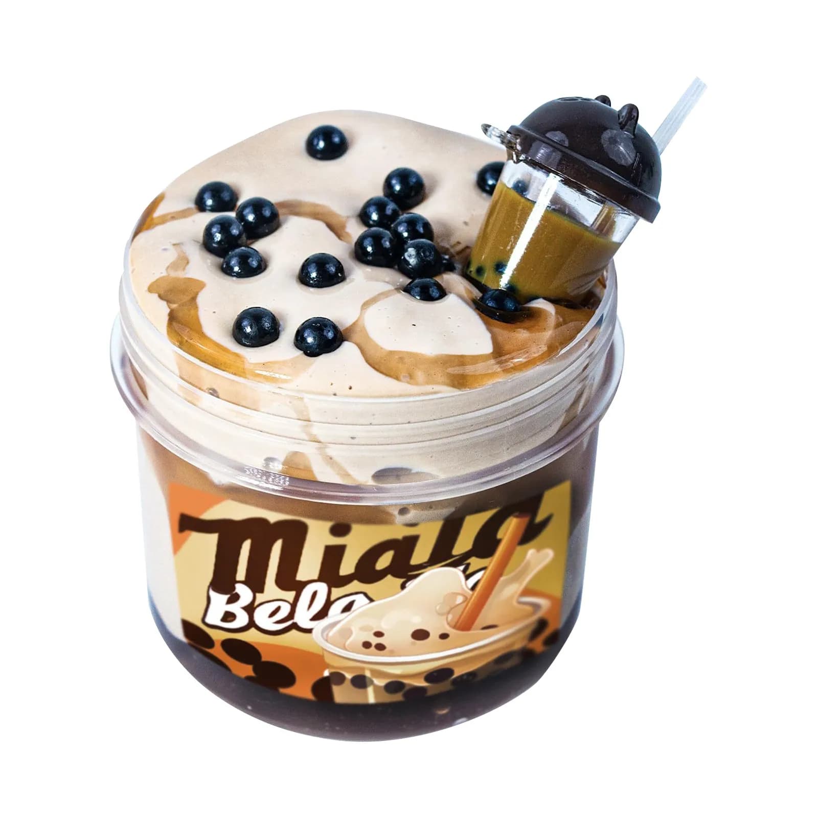 Kit di melma morbida Frutta croccante Non appiccicosa Cubo di gelatina Melma Sollievo dallo stress Glitter Regali giocattolo per bambini Regali di bomboniere