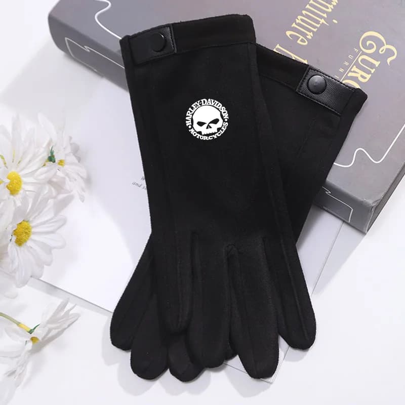 Women Autumn Winter Keep Warm Touch Screen Thin Simple Gloves Cycling For Harley Davidson Softail VRSC X48 883 1200 Street Glide