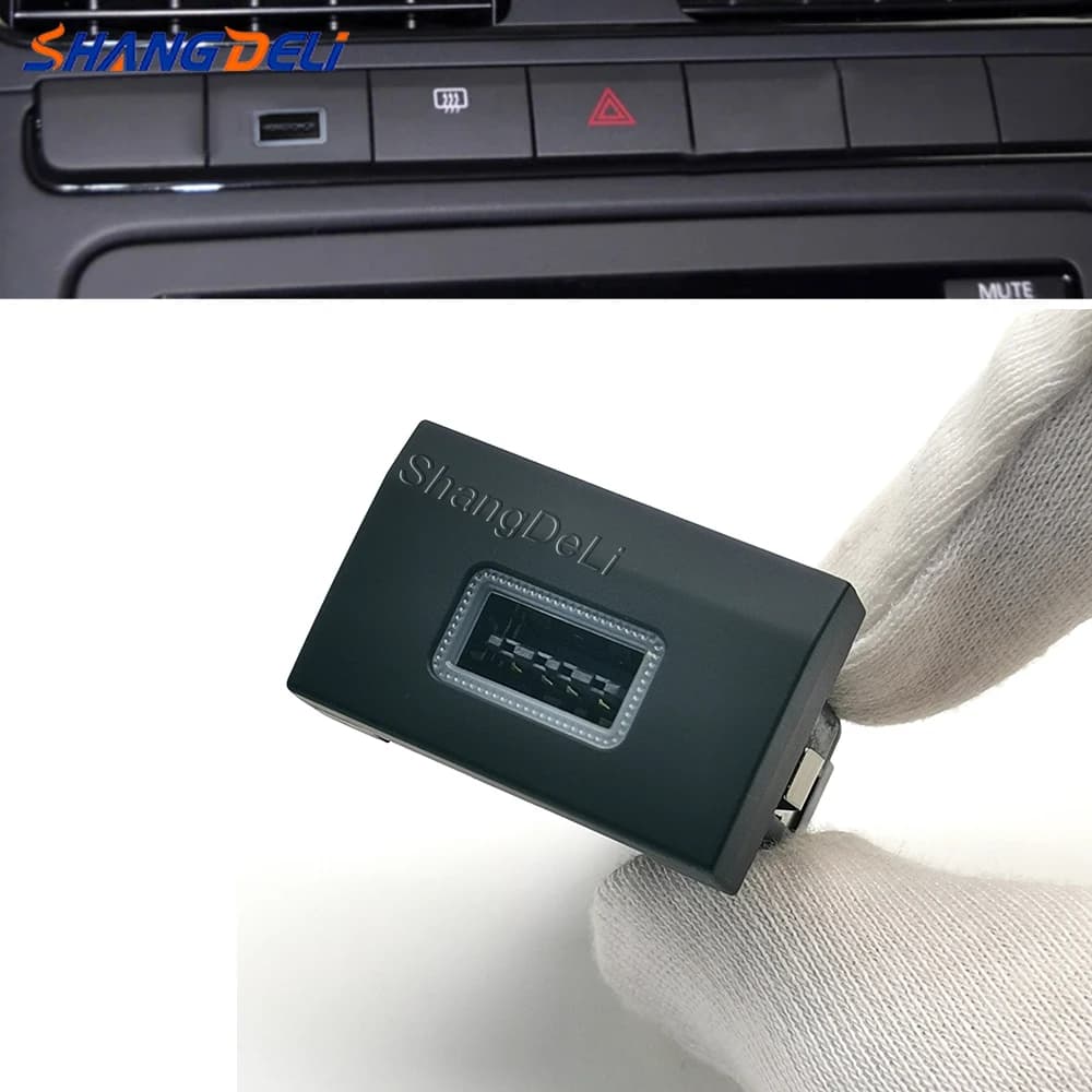 Compatible for Volkswagen POLO 2011 2012 2013 LED Blue Car Charger QC3.0 USB Interface Phone Charging Adapter