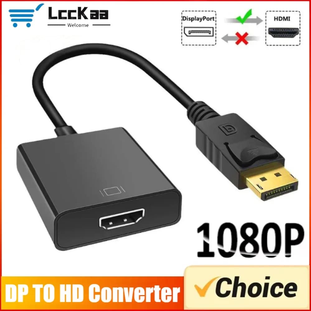 Adattatore compatibile DP a HDMI Convertitore DisplayPort a HDMI 1080P per MacBook Pro Air Camera TV Proiettore per computer portatile