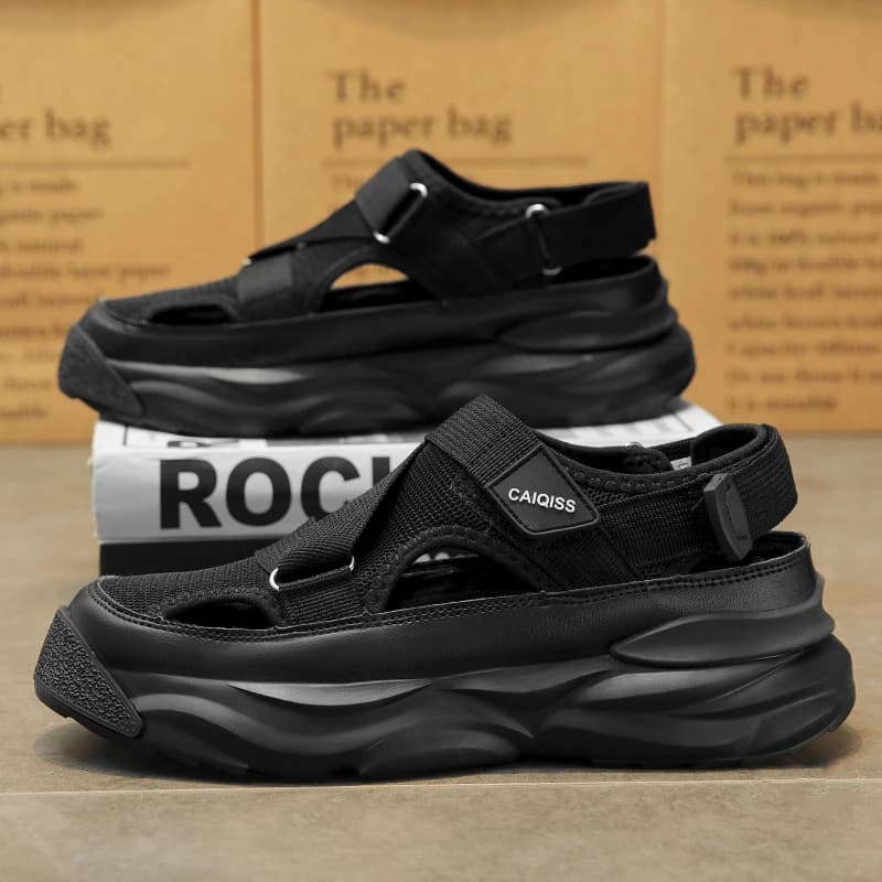 PARZIVAL Sandali da uomo con plateau Pantofole estive Sandali da spiaggia antiscivolo 2024 Infradito da uomo estivi Scarpe casual da esterno Sandali