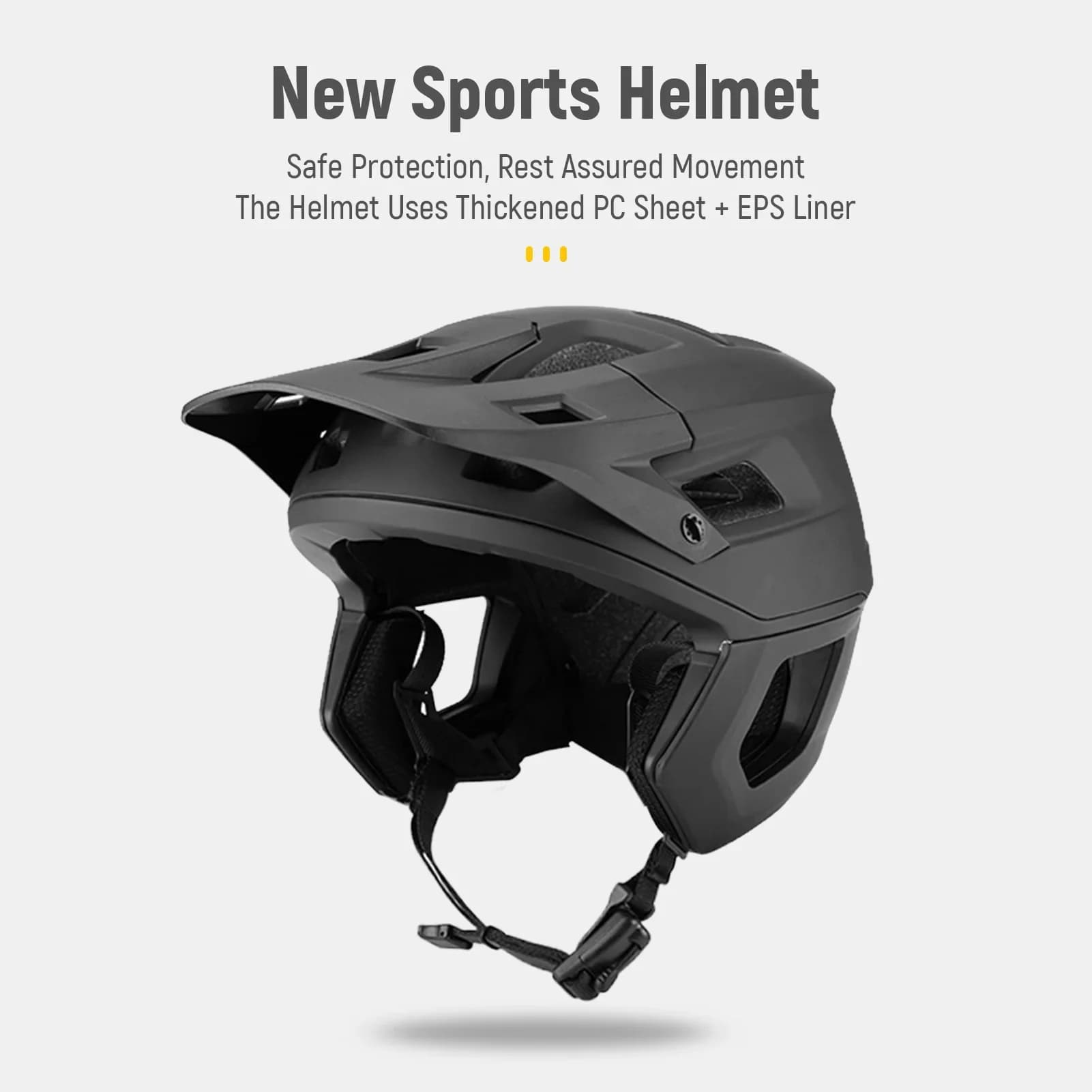 MTB Cycling Helmet for Offroad, Light Design with Adjustable Circumference, Reinforced EPS Foam, Half Bicycle Helmet