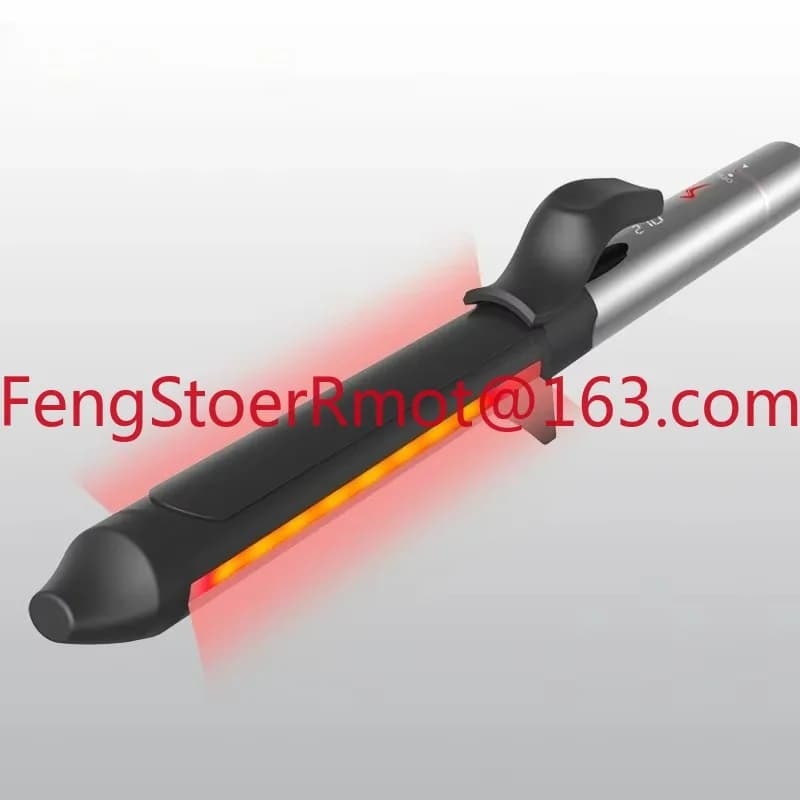 Professional 1.25 Inch Hair Curling Iron with LCD and Infrared Function Technology Dual PTC Fast Heat Titanium Oval Barrel