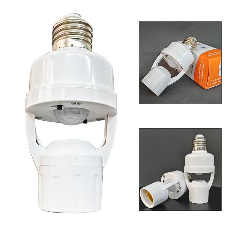 Automatic Solution Using E27 Motion Sensor Lamp Holder for Indoor Applications Such As Hallways and Storerooms