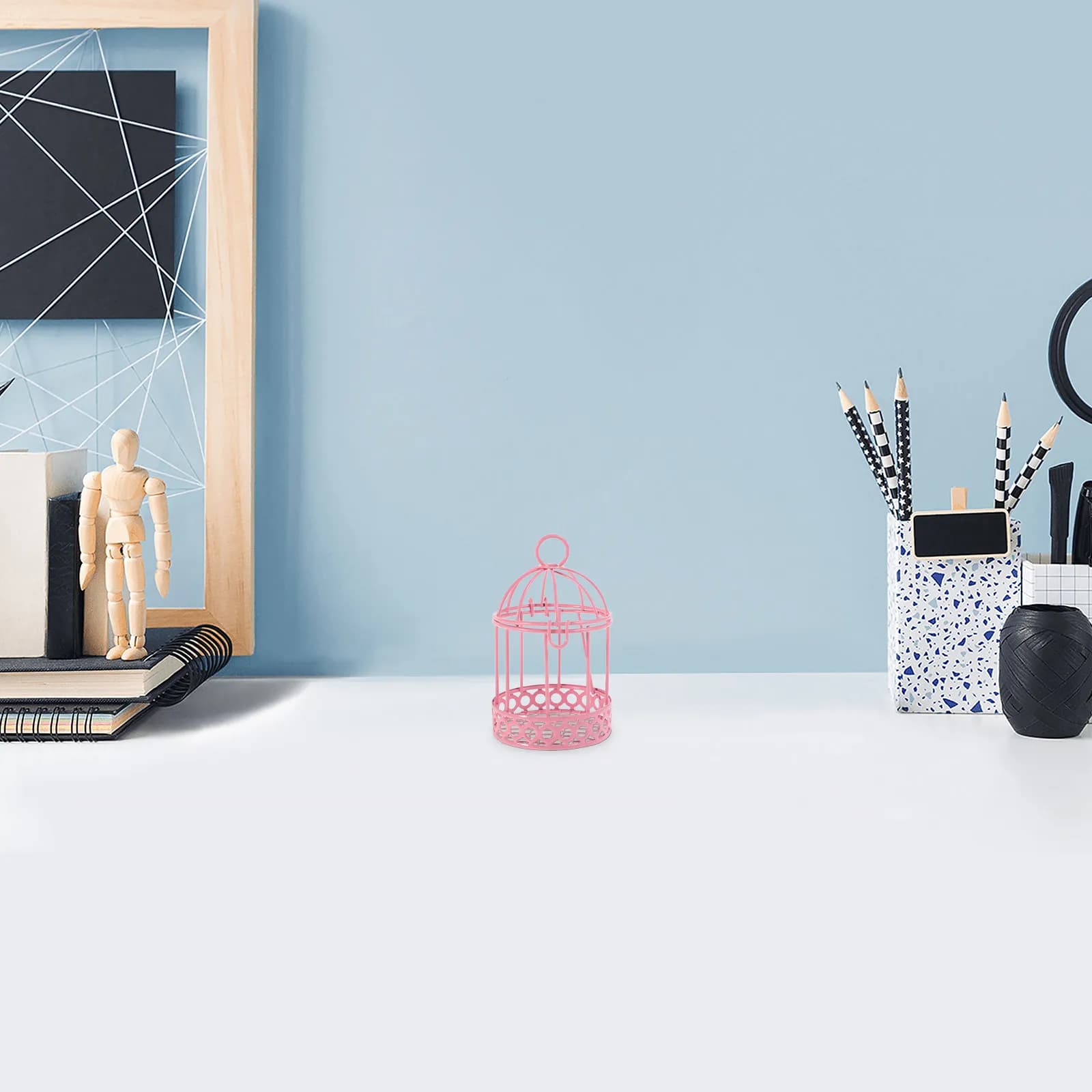 Birdcage Candy Box Mini Metal Storage Tray Jewelry Holder Dish for Earrings Rings Necklaces Trinkets Keys Perfume Desktop