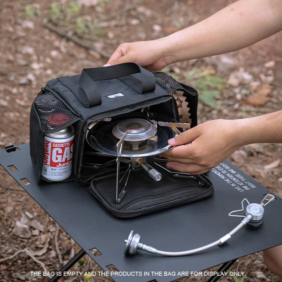 Small Cassette Stove Gas Tank Bag BKXD-5F-B Camping Coffee Equipment Storage Bag Multi-Purpose Expansion Bag