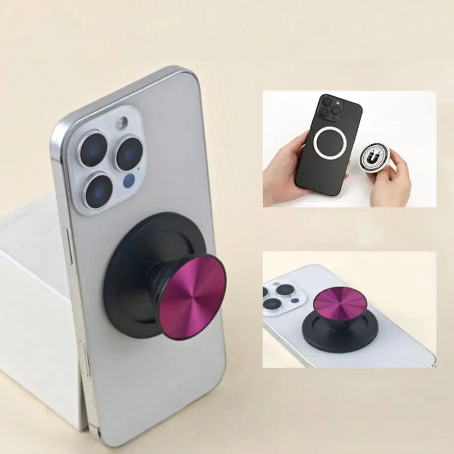 Supporto per telefono regolabile Basic Stand Push-Pull, supporto magnetico pieghevole con anello, compatibile con telefoni Apple e Android, supporto espandibile, regalo di compleanno per famiglia e amici, supporto per telefono Push-Pull, accessori per telefono, regalo per la festa della mamma