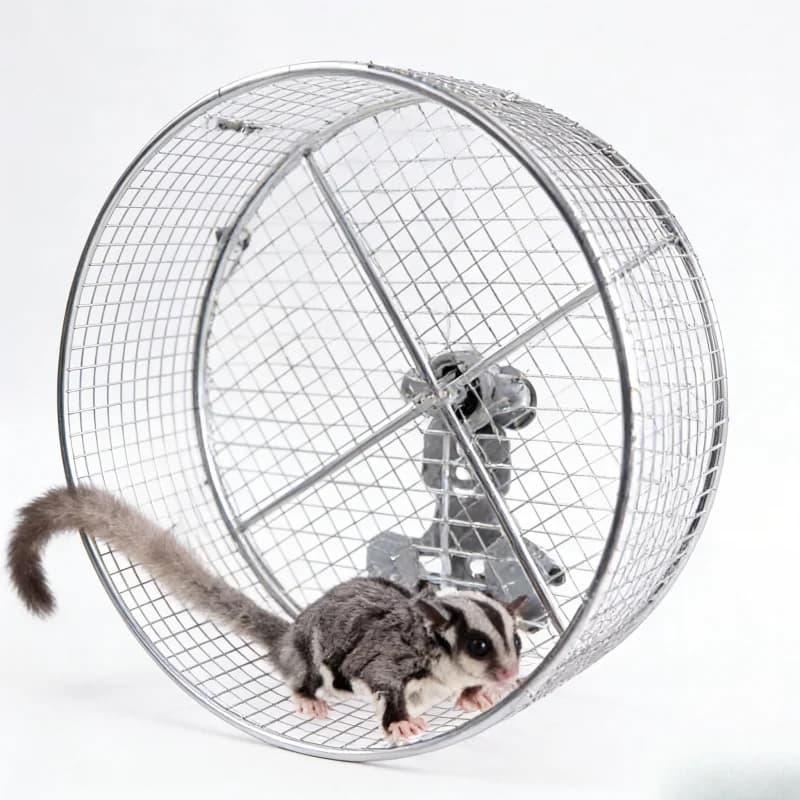304 Stainless Steel Silent Running Wheel Closed Bearing Hanging Toy Hamster Squirrel Hedgehog Parrot