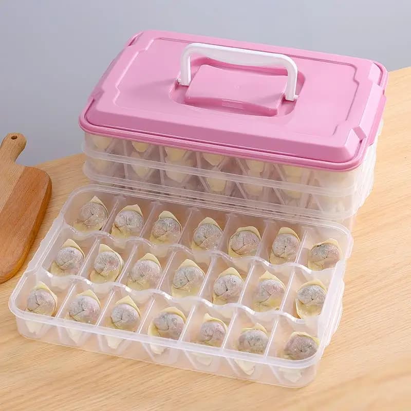 Food Grade Ravioli Container, Special Refrigerator Tray, Plastic Organizer Durable Without BPA