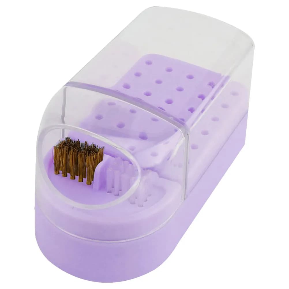 Scatola porta punte per fresa unghie in plastica, organizer per teste di levigatura per manicure professionale, per salone e uso domestico