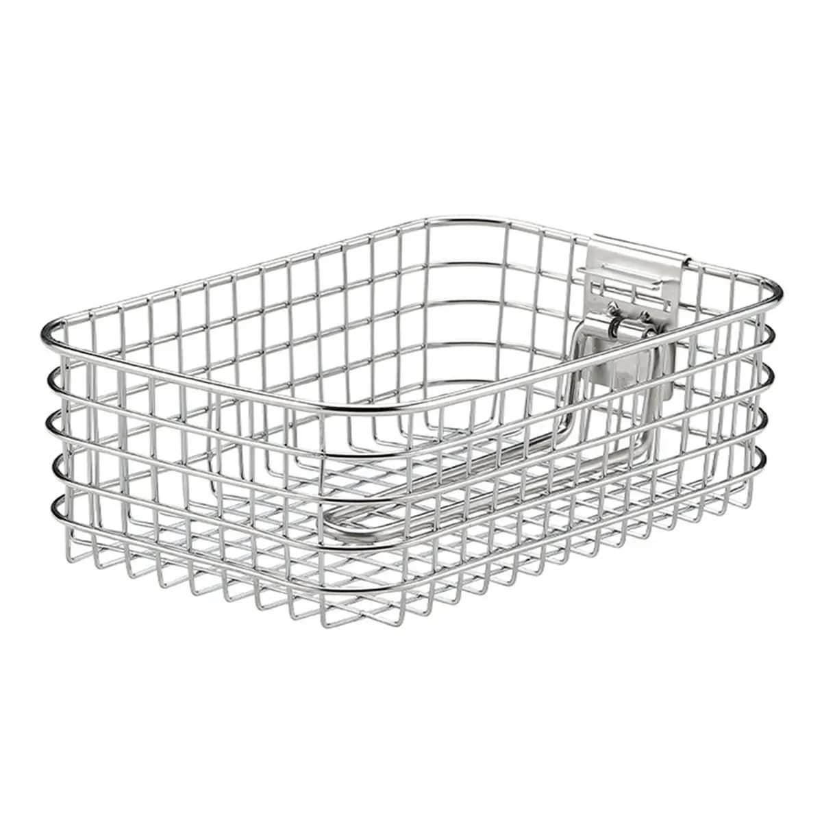 X08A S-1218 Outdoor Fried Nets Baskets, Camping Folding Stainless Steel Fried French Fries, Picnic Lunch Boxes