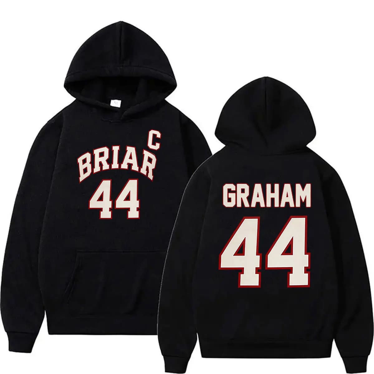 Felpa con Cappuccio Off Campus Graham 44 della Serie TV, Pullover in Pile Briar University, Felpa Oversize a Maniche Lunghe per Uomo e Donna