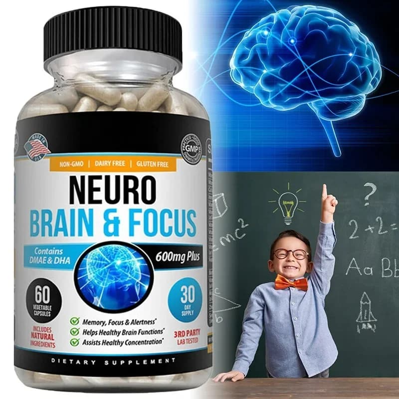 Integratore Nootropico per Cervello e Concentrazione - Neurokines e Vitamine del Gruppo B - per Memoria, Concentrazione Mentale, Funzione Cognitiva e Precisione nell'Apprendimento