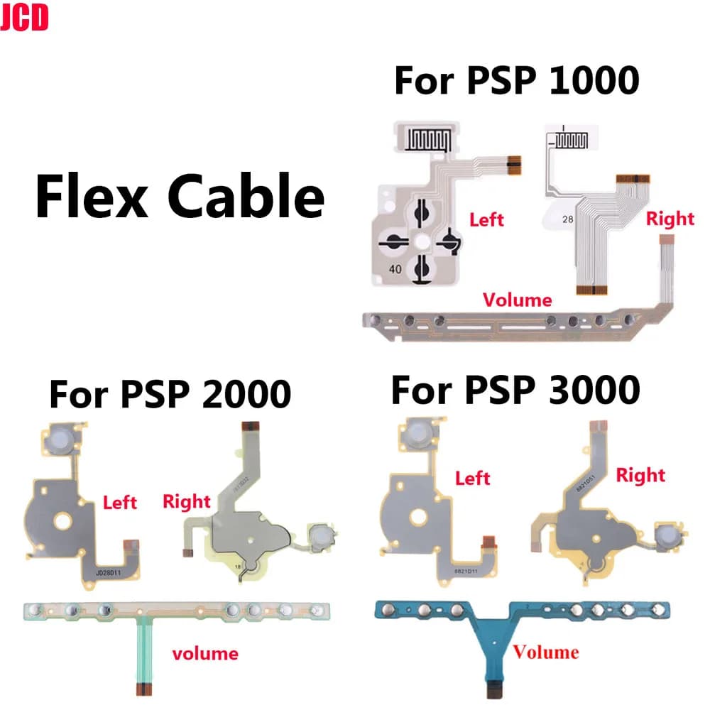 JCD Per PSP2000 PSP3000 Cavo Della Flessione Per PSP 3000 2000 1000 Direzione Pulsante A Croce Tasto Sinistro Volume Destro Tastiera Cavo a Nastro