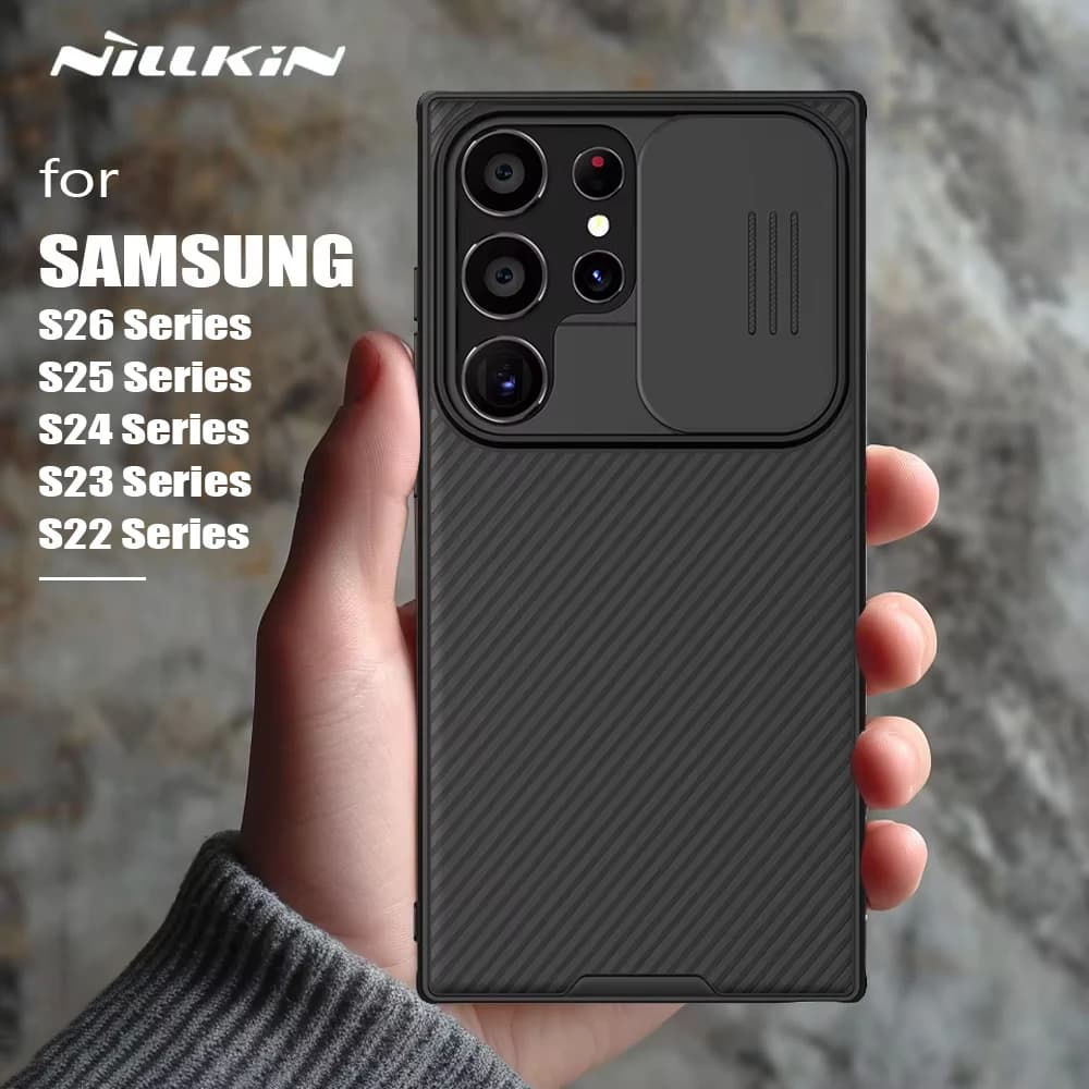 Per Samsung Galaxy S26 S25 S24 S23 S22 Ultra Edge Custodia Nillkin CamShield Slide Camera Cover per S24 FE S23 Plus Custodie per lenti