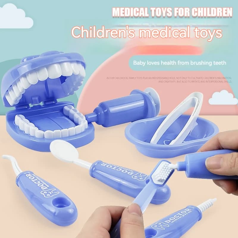 Giocattoli Montessori per bambini, interattivi, per bambina e bambino, modello dentista, controllo dei denti, gioco di ruolo, giocattoli educativi per neonati e bambini