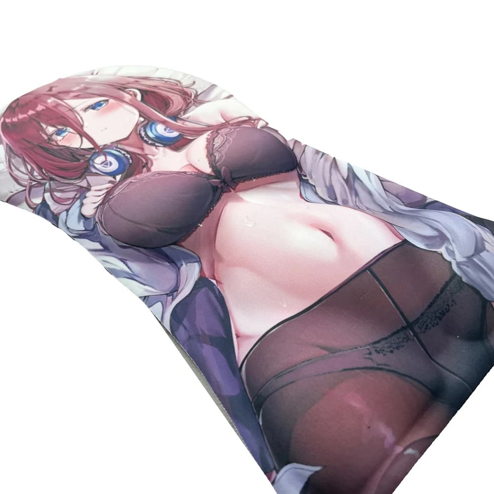 Tappetino per Mouse Sexy Anime 3D con Poggiapolsi in Silicone Creativo per Gamer e Scrivania del Computer