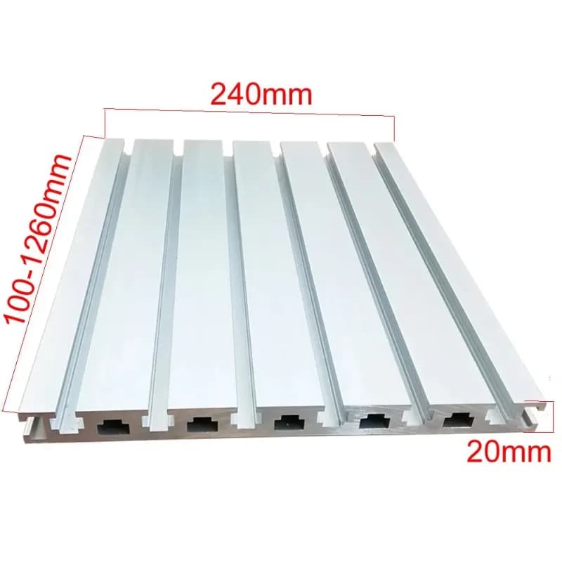 Aluminum profile with T groove 20240 100mm 300mm 1000mm 1200mm Length 20x240mm Machine panel for engraving 3D Printer Parts DIY