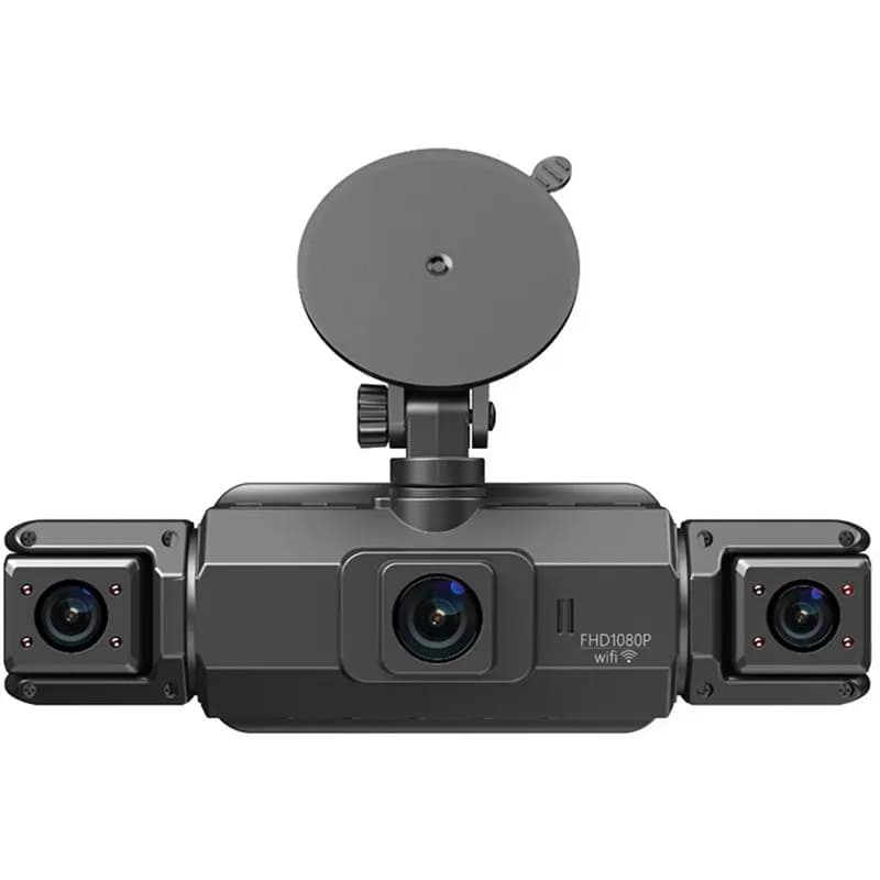 AS95 - Telecamera da Interno Auto a 4 Canali con Registrazione Wi-Fi 1080P+ 480P+ 480P+ 480P, Visione Notturna e Monitoraggio Parcheggio in Loop
