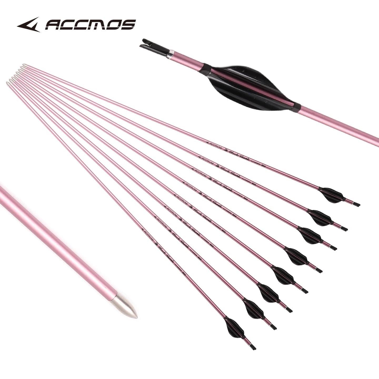 6/12pc 31 pollici Freccia in Carbonio Puro ID4.2mm Colonna Vertebrale 500 600 700 800 900 1000 Tiro con l'arco in Carbonio per Arco Composto/Recupero tiro al bersaglio