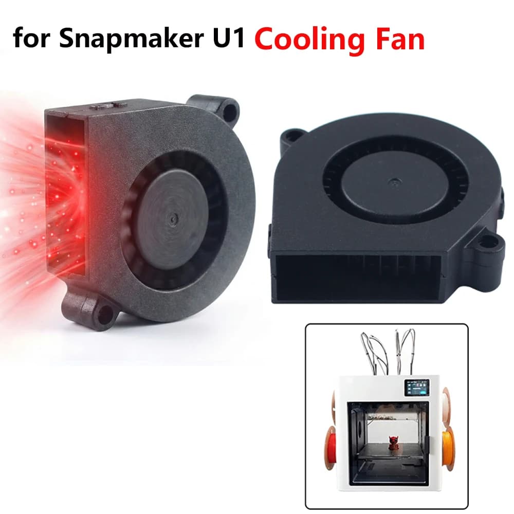1 Ventola di Raffreddamento per Testina di Stampa Aggiornata per Snapmaker U1 24V, Ventola di Raffreddamento 5015, Funzionamento Durevole e Fluido, Ricambi per Stampante 3D